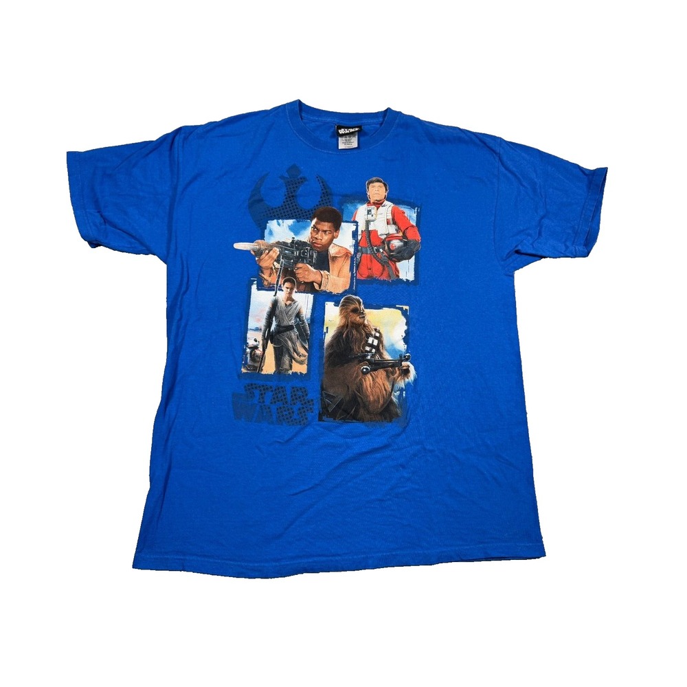 Star Wars T Shirt Mens XL Blue Short Sleeve Graphic Print Chewbacca The Force